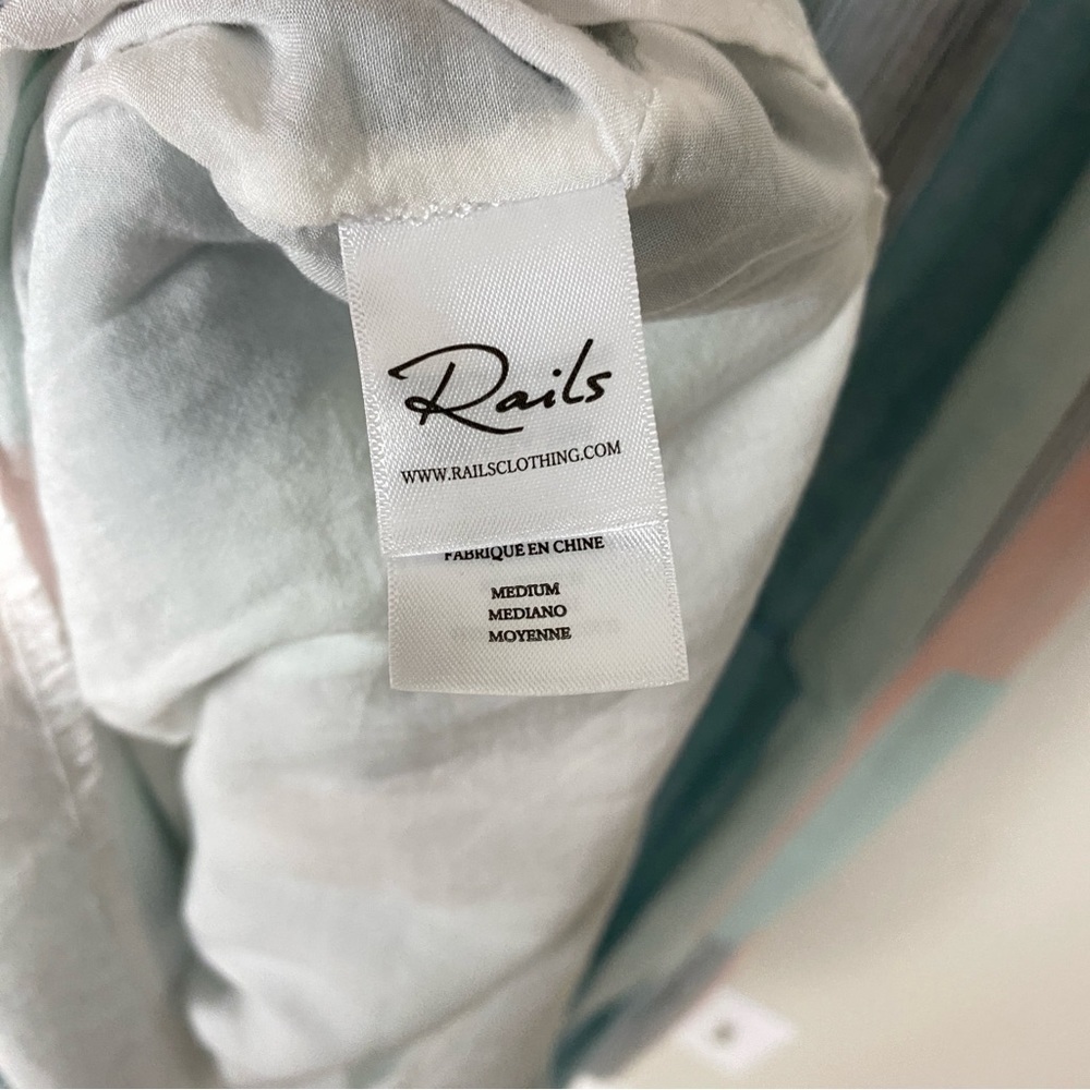 Rails Adora Highland Stripe Linen Midi Dress Slee… - image 5